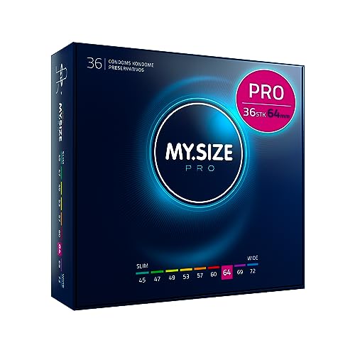MY.SIZE PRO ELITE Kondome, Größe 6, 64 mm, XL, 36 Stück – Extra reines Vytex-Latex, leicht zu öffnen