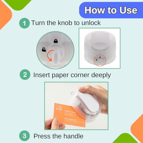 Image of Sunstar Stationery Kadomaru Pro NEO White Corner Cutter Authentic Hologram