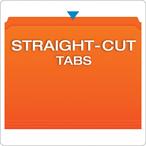 Pendaflex Reinforced Top, Reinforced Tab, Straight Cut Tab Colored File Folder (Pfxr152Ora) #TOP2