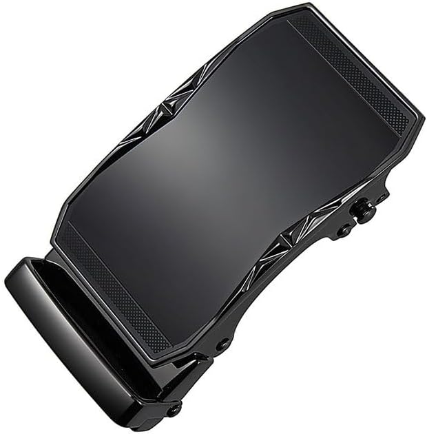Black Square Metal Automatic Buckle for Men Casual Versatile Belt Replacement