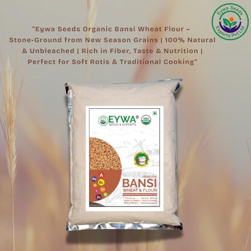 Image of Eywa Seeds & Exports Pvt Ltd Organic Bansi Bhaliya Wheat Flour (5 Kg) For Eating And Cooking |Bansi Bhaliya Daane Atta Produce Of India From Organic Farms |