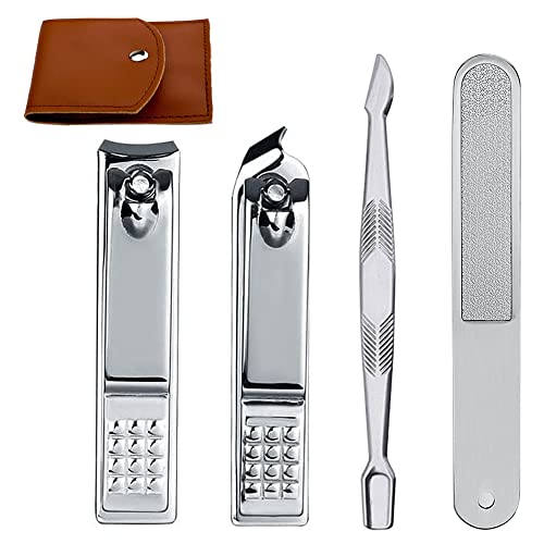 Econtal Coupe-Ongles, Petit Coupe Ongle, Coupe Cuticule, Poussoir à Cuticules, avec Lime à Ongles, Pince à Ongles, Taille-Ongles, Manucure & Etui Cover
