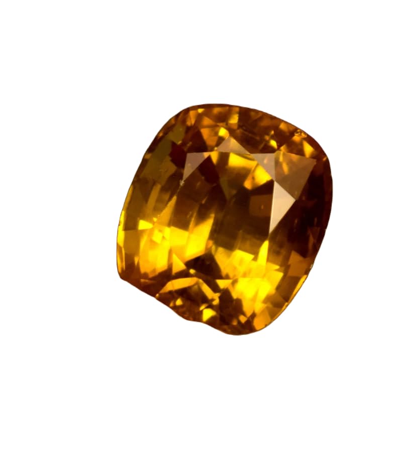 Saphir jaune coussin 11x9mm idéal pour fabriquer votre bague de fiançailles DIY
