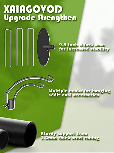 Xaiagovod Bird Feeding Station, 91’’ Bird Feeder Pole Kit, Outdoors Hanging Bird Feeders With Bird Bath, Mesh Tray, Metal Suet And Fruit Hook, Base Anti-Rollover Design, For Attracting Wild Birds #TOP5