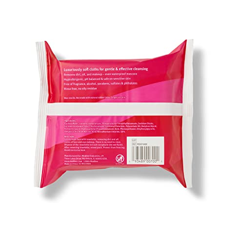 Simply Soft Premium Makeup Remover Towelettes 25 Ct (2 Flip-Top Packs), Fragrance-Free Makeup Wipes For Sensitive Skin, Hypoallergenic, Ph Balanced Eye Makeup Remover Wipes, Cleansing Face Wipes #TOP3