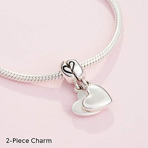 Pandora Mother & Son Heart Split Dangle Charm - Compatible Moments Bracelets - Jewelry for Women - Gift for Women in Your Life - Made with Sterling Silver & Enamel4