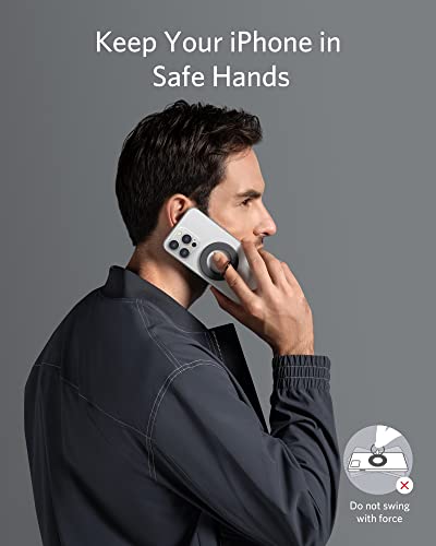 Anker Magnetic Phone Grip (Maggo), 610 Phone Ring Holder, Adjustable Kickstand, Only For Iphone 14/14 Pro/14 Pro Max/14 Plus/13/13 Pro/13 Mini/13 Pro Max/12/12 Pro/12 Mini/12 Pro Max #TOP2