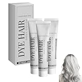 Gray Hair Dye - Graue Haarfarbe & Silberne Tönung für Damen, Intensive Haarpflege gegen Gelbstich, Creme für Silbergraue Haare, Permanente Coloration & Glanz Booster (3PC, 300ml)