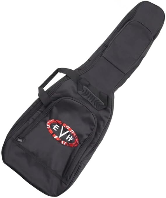 EVH Wolfgang Striped Series Gig Bag with Nylon Side Handles and Back Straps for Electric Guitars (Black, 20 mm) | Nylon Side Handles and Back Straps for Electric Guitars Black, 20 mm, 20 mm