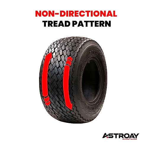 Astroay Lg03 18 X 8.5-8 Golf Cart Tire - 4 Ply Construction | Block Pattern Turf Tread | Superior Grip & Grass Protection | Ideal For Low-Intensity Applications #TOP5
