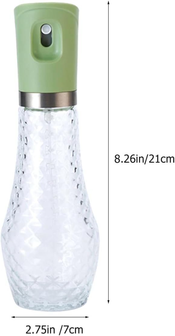Glass Oil Spray Bottle Stainless Steel Vinegar Dispenser for Kitchen Precise Oil Sprayer for Healthy Cooking Salad Barbecue Capacity