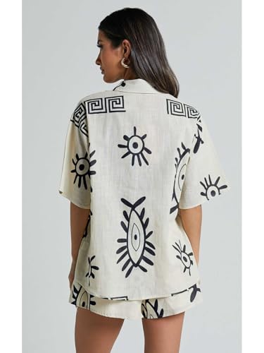 Image of Leriya Fashion Women's Rayon Co-ord Set Stylish | Summer Pajama Set for Women & Girl for Beach & Holiday Look | Night Suit| Summer Vacations Printed Pyjama Set for Goa Beach Outfits
