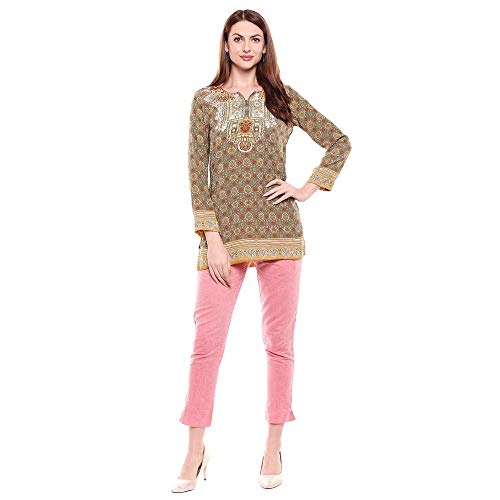Image of BIBA Women's Synthetic Straight Kurta