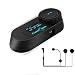 Produktbild FreedConn TCOM-SC Bluetooth Motorradhelm Sprechanlage Motorrad Intercom Headsets Mit 800M, GPS, FM Radio, LCD Bildschirm (1 Einheit mit Hard Kabel Headsets)