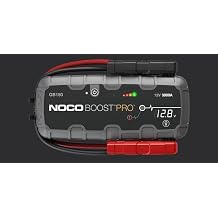 Battery Portable Jump Starter 12 Volt Lead-Acid Batteries 3000 Amp Peak Up To 20 Jump Starts Per Charge With Reverse Polarity Protection With Ultra-Bright 10 LED Flashlight With 7 Modes