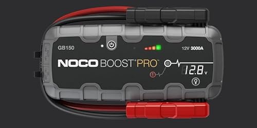 Battery Portable Jump Starter 12 Volt Lead-Acid Batteries 3000 Amp Peak Up To 20 Jump Starts Per Charge With Reverse Polarity Protection With Ultra-Bright 10 LED Flashlight With 7 Modes