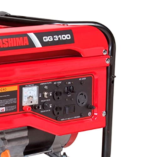 Gerador Energia Gasolina 3,1kW Bivolt 127/220V 4T Kawashima GG3100
