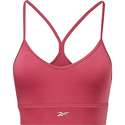 Image of Reebok Women's Satin 91% PES /9% El-Interlock-Hydrophilic Finish /Print-Digital Sublimation-Disperse Classic Workout Sports Bra