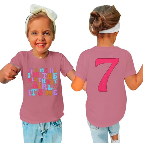 Image of Its Me Hi Im The Birthday Girl Its Me Birthday Girl Shirt Kids Bday Party Tshirt Short Sleeve Summer Outfit 6-12Y