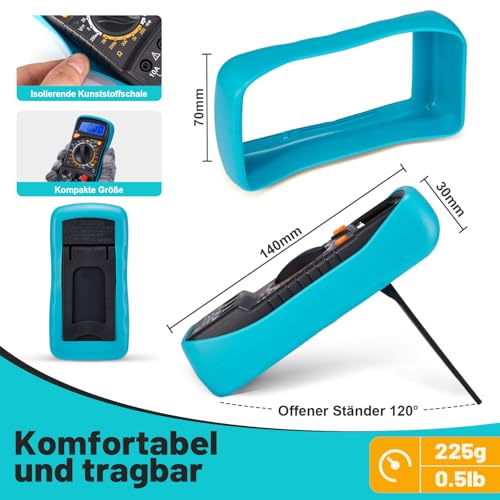 Mini Digital Multimeter Digitalmultimeter für Spannung AC/DC Spannung, Diode und Mehr mit Kapazitäts-, Frequenz- und Diodentest, Voltmeter Messgerät Digital Brovamo Mini i11