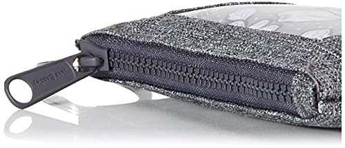 Vera Bradley Women's Recycled Lighten Up Reactive Zip Id Case Wallet, Gray Heather, One Size #TOP2