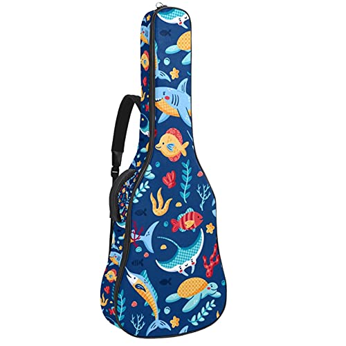 Housse guitare classique et basse pour musiciens nomades motif mer