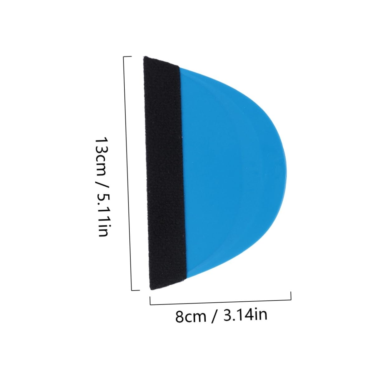 Anneome Large Squeegee Car Decal Stickers Tool Semicircular Car Vinyl Scraper Felt Applicator