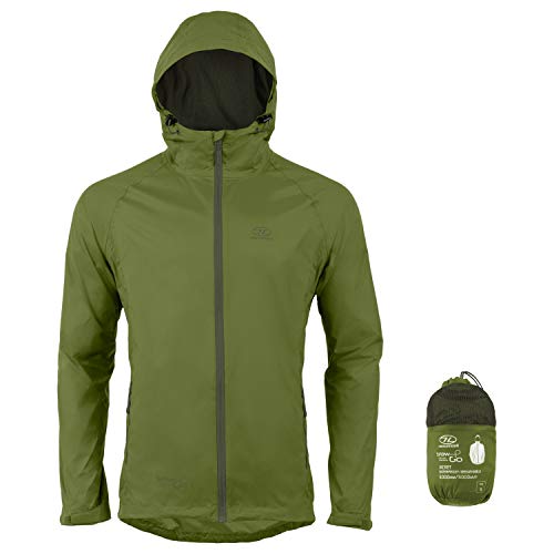 HIGHLANDER Stow and Go Chaqueta, Hombre, Olive Green, S