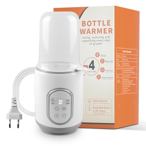 Calentador de Biberones, Calientabiberones, Calienta Biberones, Esterilizador de Biberones para Calentar, Descongelar, Esterilizar Leche Materna y Papillas, Pantalla LCD, Control de Temperatura