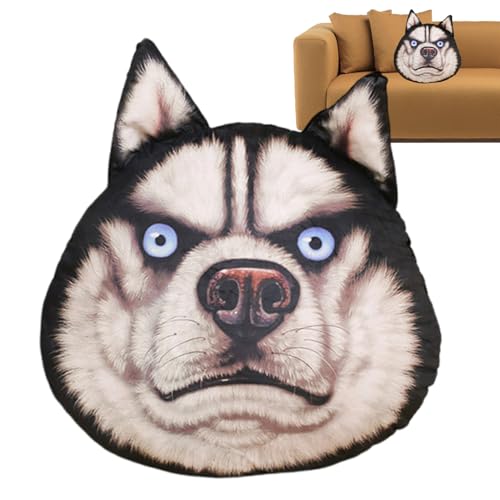 Dog Shaped Plush Cushion - Soft Plush Husky Pillow - Plush Toy Cushion | For Home Bedroom Living Room Office Hotel Student Dorm Country House Car Interior