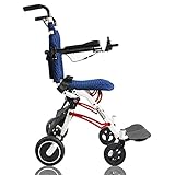 Peso ultraligero. Solo pesa 18 kg con batería. La versátil silla de ruedas está montada con silla plegable de aleación de aluminio, batería de litio de 6 AH, asiento antiséptico y cojines de respaldo transpirables.