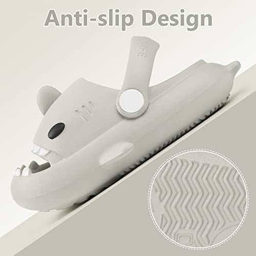 Lakige Kids Shark Cloud Slides | Toddler Boys Girls Shower Slippers | Baby Cute Cartoon Fish Clogs | Beach Pool Home Sandals | Quick Dry Non-Slip #TOP4