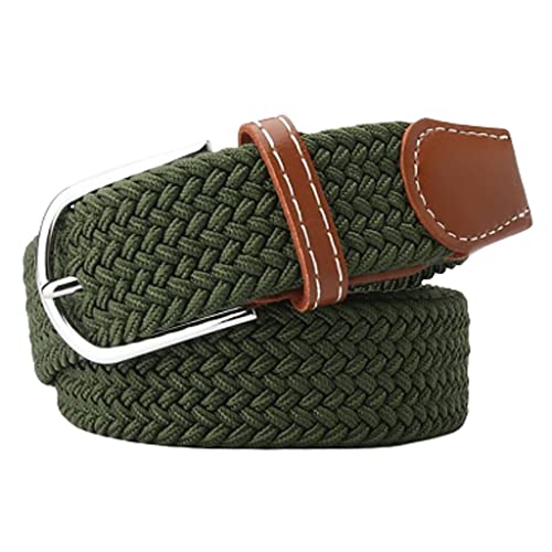yotijar Cinto esportivo masculino unissex cinto de lona casual cinto, Verde, 105x3.3cm