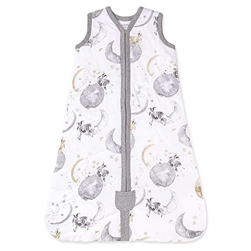 Image of Burt's Bees Baby Baby Beekeeper Wearable Blanket, 100% Organic Cotton, Swaddle Transition Sleeping Bag, White, Large