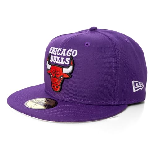 New Era Cap 59FIFTY Herren Basecap NBA Limited Edition (Chicago Bulls, lila, 7 1/4)