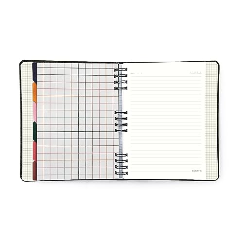 Caderno Organizador Duo Pólen Pautado & Pontado 17X24 Tropicália Preto, Cicero