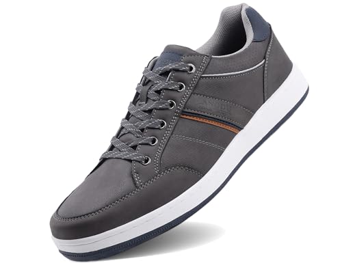 LANGDU Zapatillas Hombre Zapatos Vestir Casual Calzado Running Sneakers Deportivas Transpirables Zapatilla Moda Tamaño 41 46EU (43EU,Gris 65)