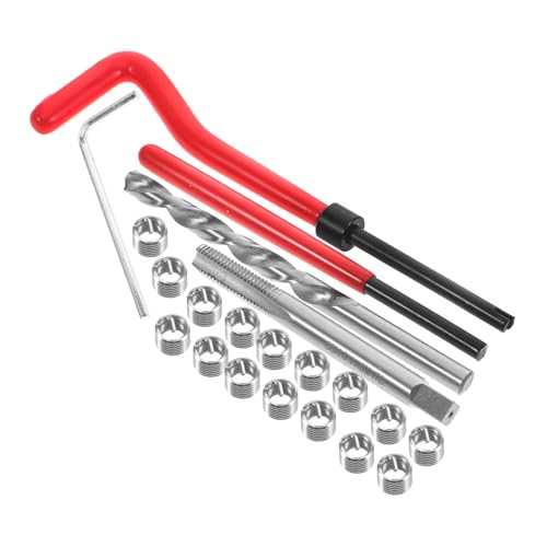 DECHOUS 1 Set Metric Thread Repair Kit for Auto Repairs High Speed Inserts Easy to Use Design Essential Tool for Stripped Threads Automotive Applications for Mechanics