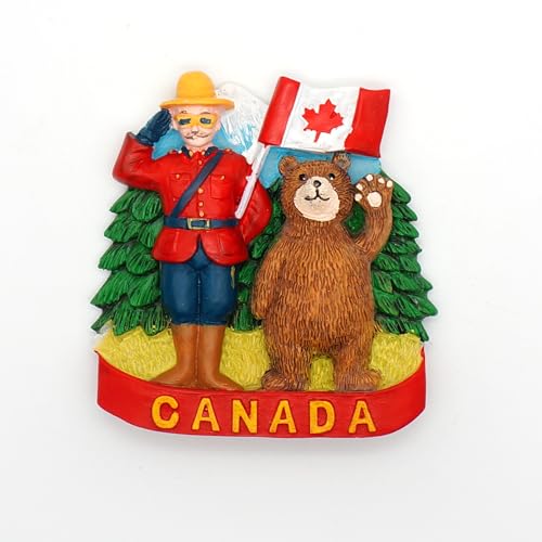 Imán decorativo de resina con diseño de Canadá miniatura 1