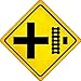 Railroad Crossing Right Novelty Metal Crossing Sign CX-452