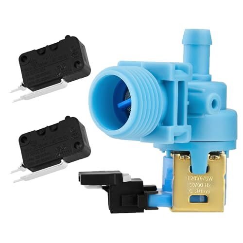 (𝟐𝟎𝟐𝟓 𝐍𝐞𝐰) W10327249 Dishwasher Water Inlet Valve & W10195039 Dishwasher Float Switch Assembly Compatible with Whirlpool KitchenAid Kenmore Maytag Dishwasher 3 PCS