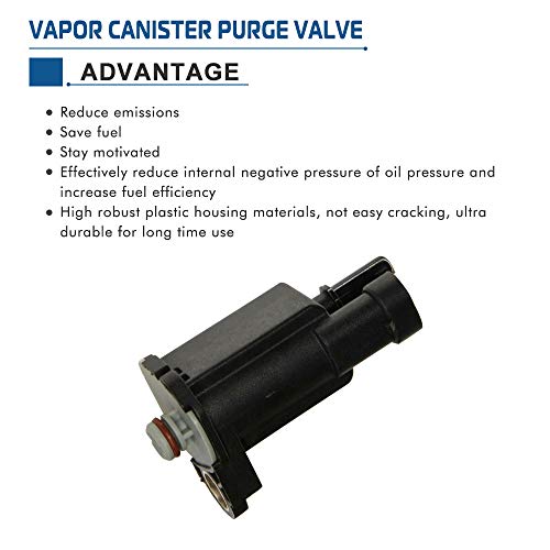 Emission Vapor Canister Purge Solenoid Valve Replaces Gm 214-1473 12592015 Fits 2008-2014 Express 1500, 2008-2014 Gmc Savana 1500, 2006-2008 Pontiac Grand Prix -Evap Vent Purge Control Valve #TOP2