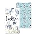 Personalized Ocean Theme Changing Pad Cover - 2 Piece Baby Waterproof Pee Pad Covers Nursery Bedding with Name, Diaper Changing Pad Gifts for (3-36Months) Toddler Infant Boys Girls(16