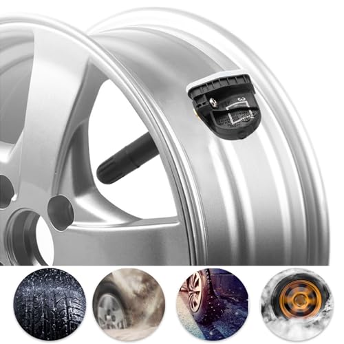 Aramox 4 Uds Sensores de Control de Presión de Neumáticos TPMS 2036832 Sensores de Control de Presión de Neumáticos Aptos para Ecosport/Fiesta/Focus