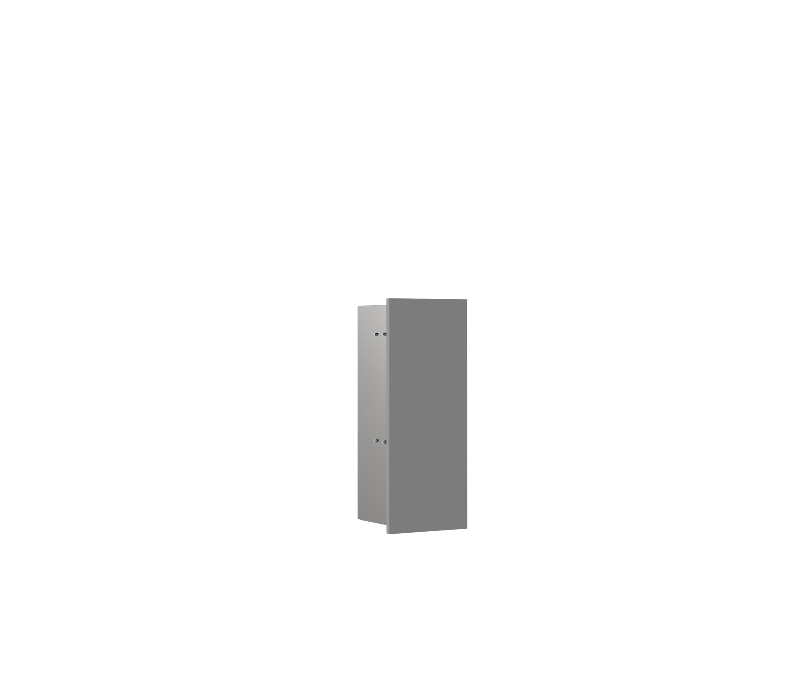 Emco Asis Pure Flush-Mounted Toilet Brush Set Module Grey Matt Stop Left