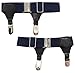 JAIFEI High-End Sock Garters- Premium 1-Pair Double Sturdy Clip Sock Suspenders For Cotton & Silk Socks (Navy)
