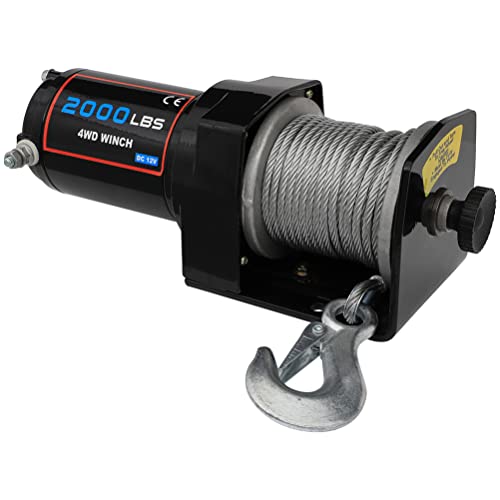 Winch eléctrico 12V 2000LB OCPTY para Jeep Wrangler miniatura 4