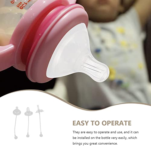 EXCEART 3 Pcs Silicone Bebê Garrafa Chupeta Recém- Nascido Chupeta Com Tube Anti- Colic Garrafas de