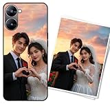WUACYEAMING Funda Personalizada para Realme V30 Carcasa Custom Antigolpes/Antirrayaduras con Foto o Texto - Regalo para Graduaciones/Nacimientos/AniversariosNegro Noche