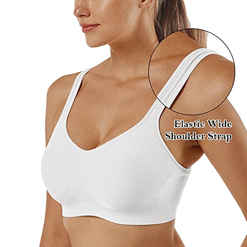 Brassière sport dos croisé anti-irritation sans armature pour femme